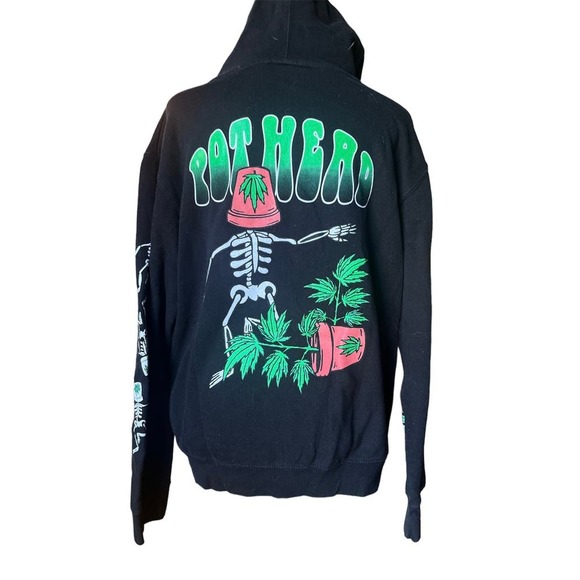 Pot Head Skeleton Hoodie - Picture 1 of 4